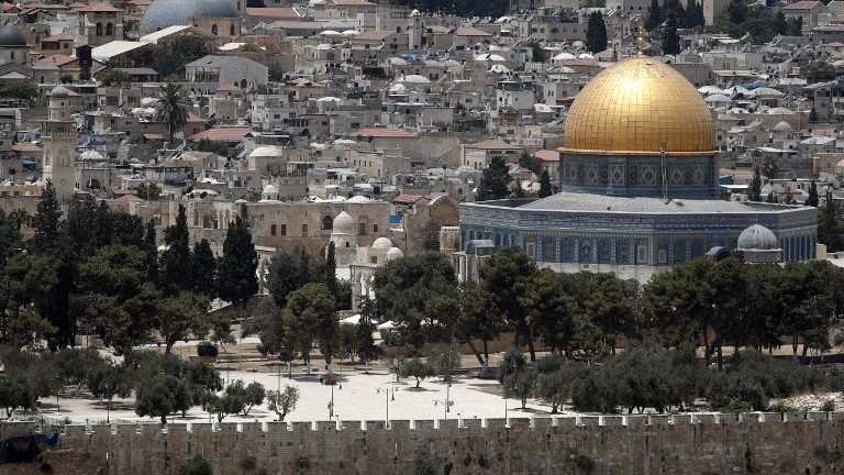 Monte del Templo en Jerusalém con la cúpula de la ocupación musulmana, 17 de julio de 2017. (AFP Photo / Thomas Coex)