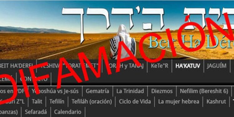 Página web Mesiánica difama al pueblo judío