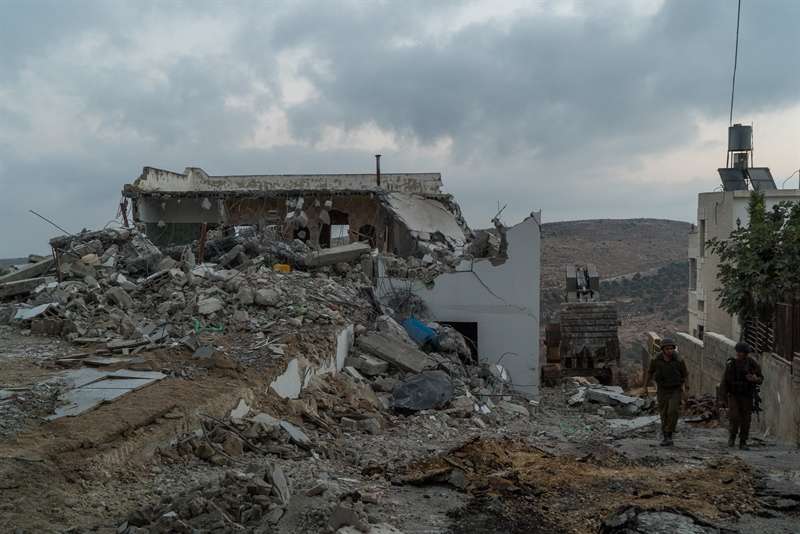 La casa de un terrorista islámico en Judea y Samaria que fue demolida por el ejército israelí el 10 de agosto de 2017. (Fuerzas de Defensa de Israel)