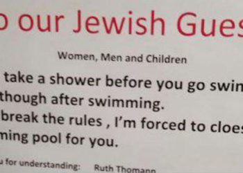 Hotel suizo Aparthaus Paradies pide a huéspedes judíos ducharse antes de nadar
