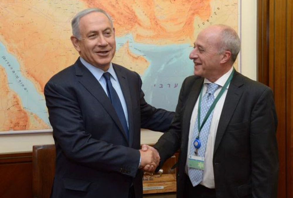 (Foto: Daniel Berliner, director de la Agencia AJN con PM Netanyahu).