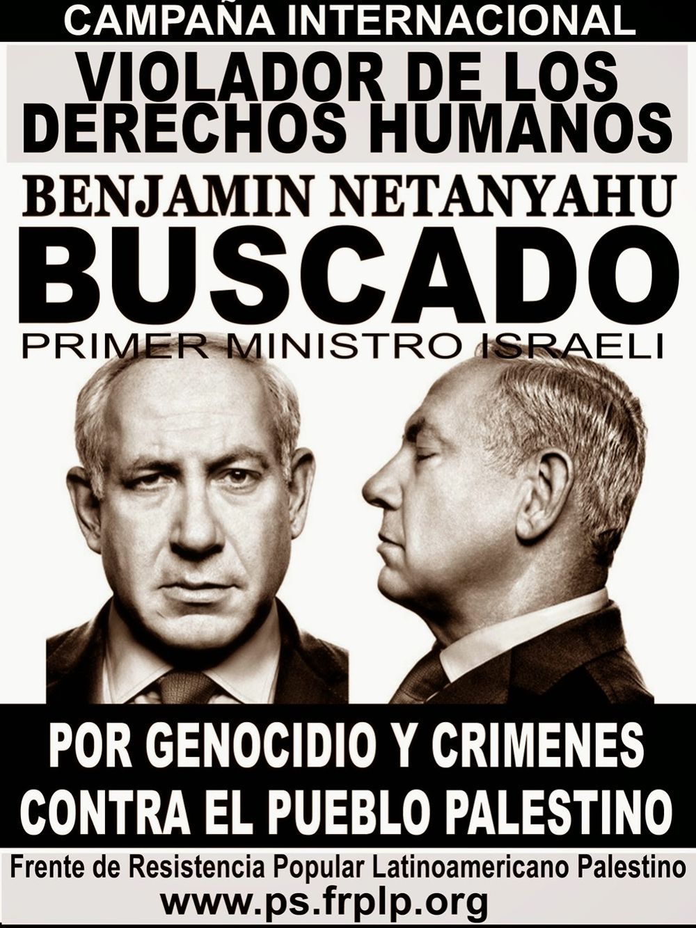 Afiches contra Netanyahu en Argentina