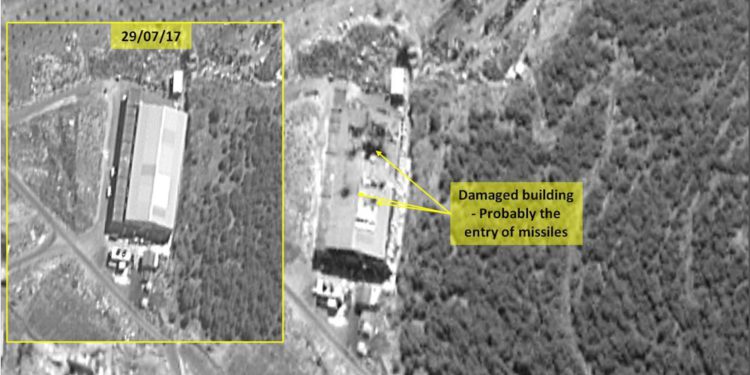 Imágenes de satélite israelíes muestran los daños a instalaciones de armas sirias