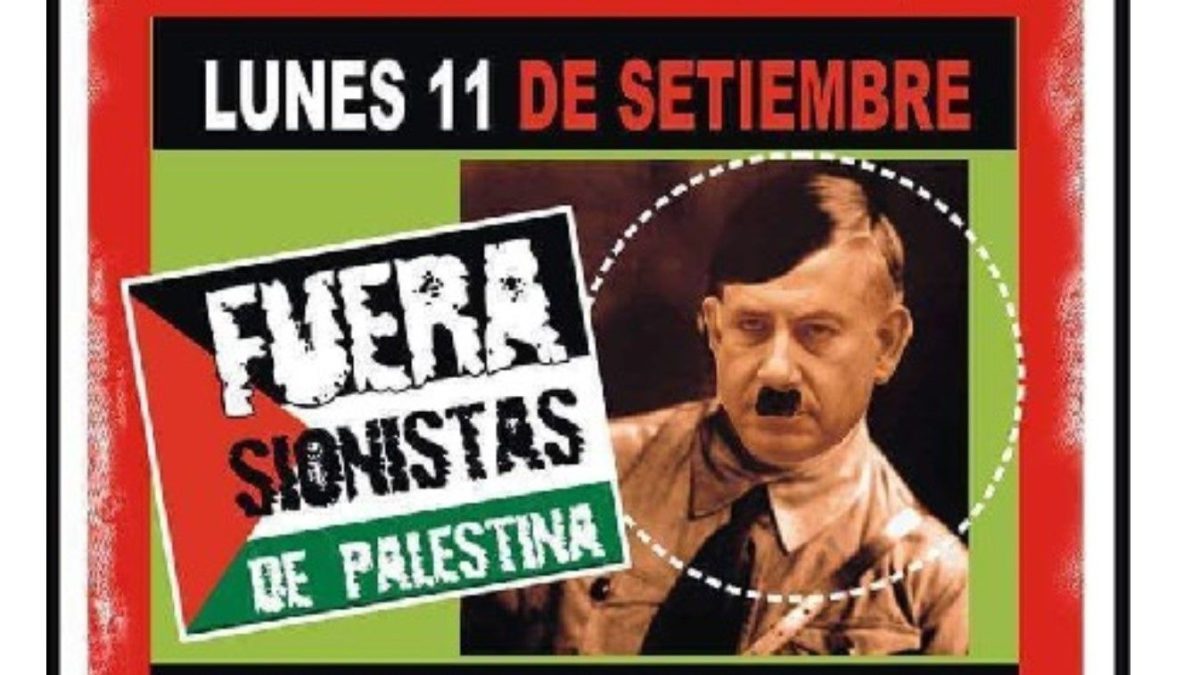 Letrero de pro-malhechores contra Netanyahu en Argentina