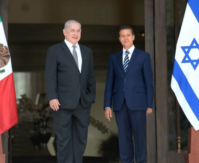 Netanyahu agradece a México y al presidente Enrique Peña Nieto por su voto en la ONU y por su gran amistad