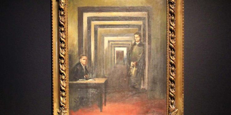 Un hombre dañó la pintura de Hitler expuesta en Italia