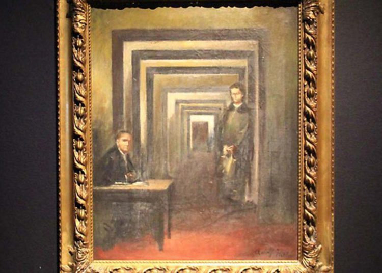 Un hombre dañó la pintura de Hitler expuesta en Italia