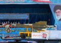 Durante el desfile militar anual que conmemora el aniversario del estallido de su devastadora guerra de 1980-1988 con Iraq de Saddam Hussein, el 22 de septiembre de 1717 en Teherán se muestra un misil S-300 fabricado en Irán. (AFP / str)