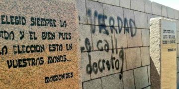 Municipalidad de Montevideo limpió memorial del Holocausto vandalizado