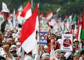 Decenas de miles se unen contra Israel en Indonesia