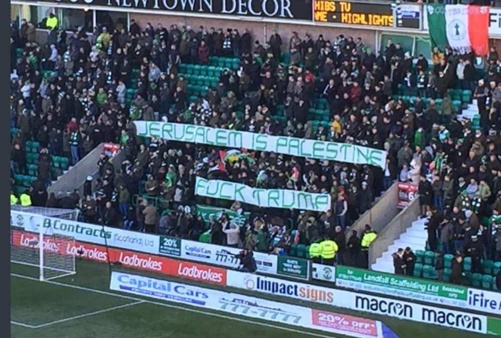 Pancartas en partido de fútbol en Escocia: “Jerusalém es Palestina”
