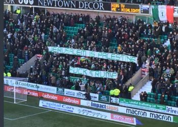 Pancartas en partido de fútbol en Escocia: “Jerusalém es Palestina”