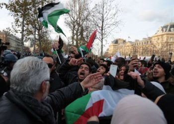Protestas anti Israel en París un día antes de la visita de Netanyahu
