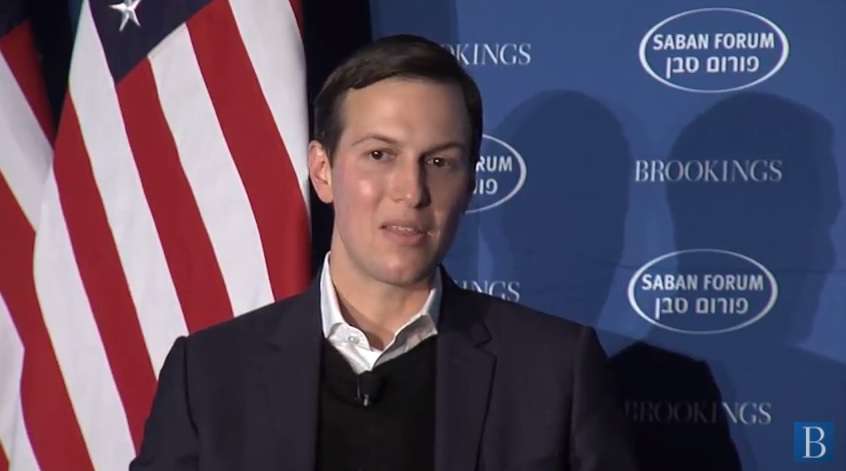 El asesor de la Casa Blanca, Jared Kushner, se dirige al Foro Saban en Washington, DC, el 3 de diciembre de 2017. (Captura de pantalla de YouTube)