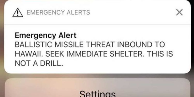 Alerta Misil Hawaii
