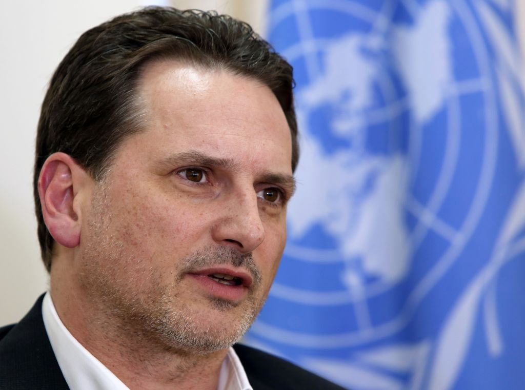 Pierre Krahenbuhl, director de la agencia de la UNRWA, durante una entrevista en Beirut, Líbano, el jueves 12 de marzo de 2015. (Crédito de la foto: AP Photo / Bilal Hussein)