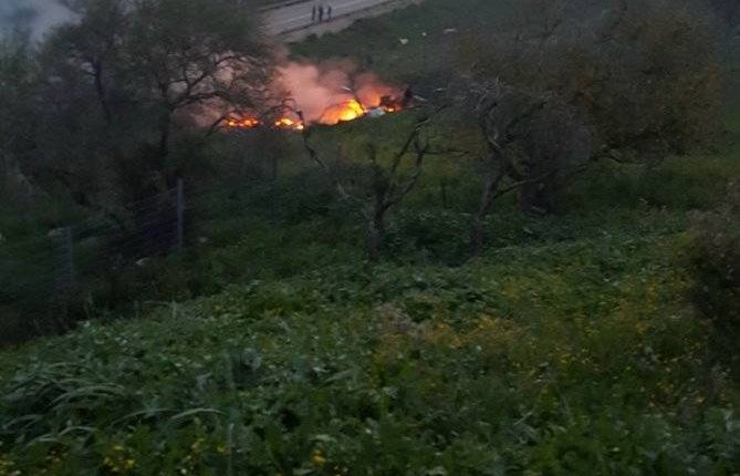 Avión israelí derribado por misiles sirios.