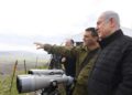 El primer ministro Benjamin Netanyahu dirige una visita del gabinete de seguridad a las instalaciones de las FDI en los Altos del Golán, el 6 de febrero de 2018. (Kobi Gideon / GPO)
