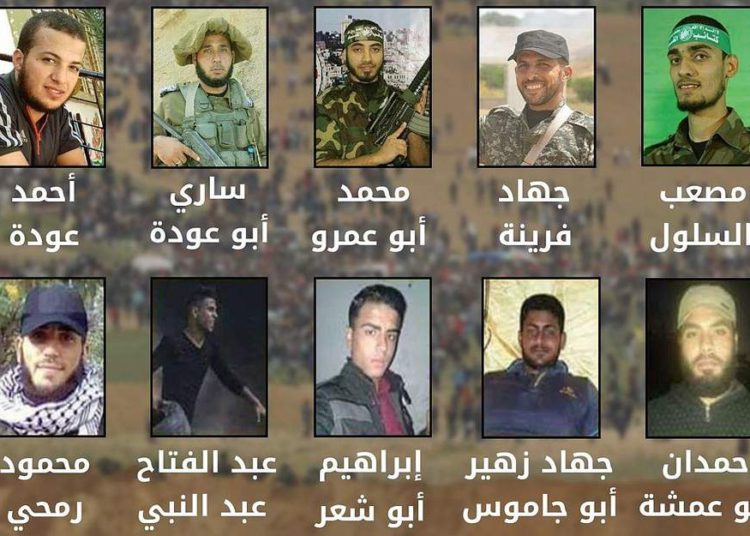Terroristas muertos por la violencia islámica contra Israel del 30 de marzo en la frontera entre Israel y Gaza identificada por las FDI como miembros de grupos terroristas. (Fuerzas de Defensa de Israel)