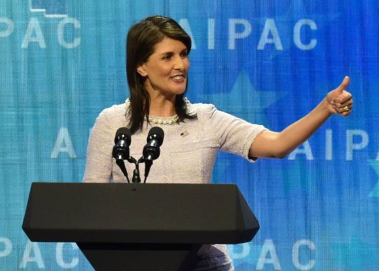 Nikki Haley fue ovacionada de pie por su extraordinario discurso en favor de Israel