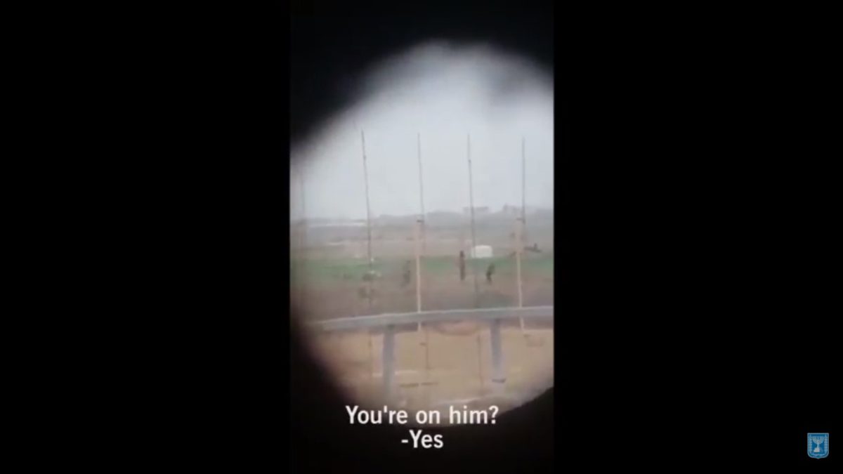 FDI investigará sobre video de las tropas animando a francotirador a disparar palestino cerca de la valla de Gaza