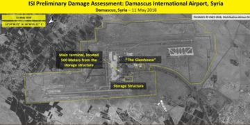 Así quedó el aeropuerto de Damasco tras la represalia israelí en Siria
