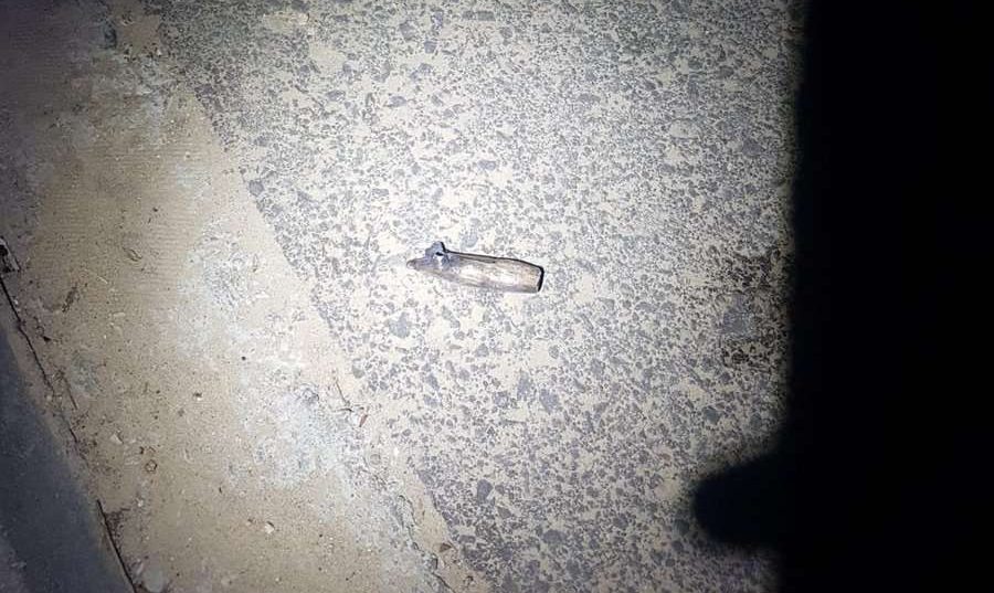 Una bala de Gaza que golpeó la ciudad de Sderot, al sur de Israel, el 28 de mayo de 2018. (Municipio de Sderot)