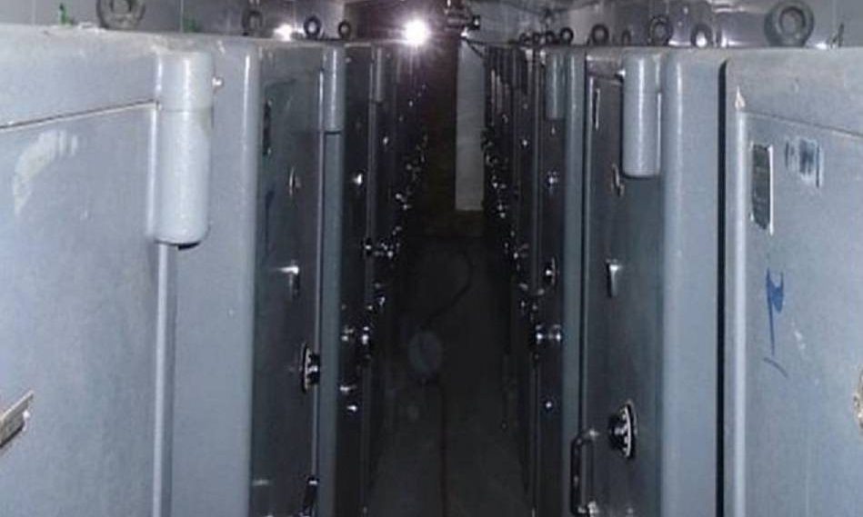 Cajas fuertes dentro de un almacén en Shorabad, al sur de Teherán, donde agentes del Mossad descubrieron y extrajeron decenas de miles de archivos secretos pertenecientes al programa de armas nucleares de Irán (Oficina del Primer Ministro)
