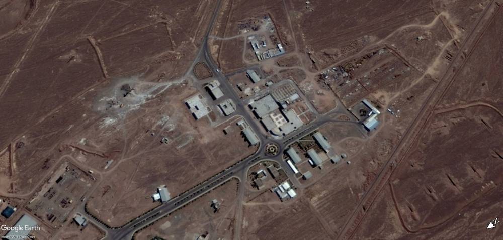 Una imagen de satélite del 15 de septiembre de 2017 de la instalación nuclear de Fordo en Irán. (Google Earth)