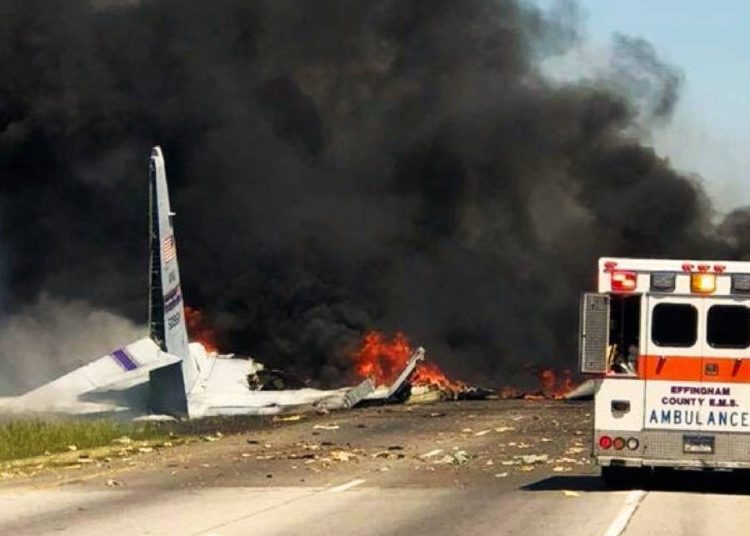 Avión de transporte militar de Estados Unidos se estrelló en Savannah