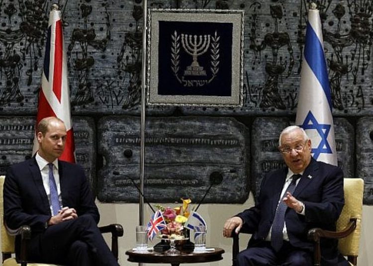 Rivlin pide al Príncipe William que lleve el 'mensaje de paz' a Abbas