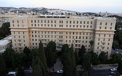 El hotel King David en el centro de Jerusalén (Abir Sultan / Flash 90)