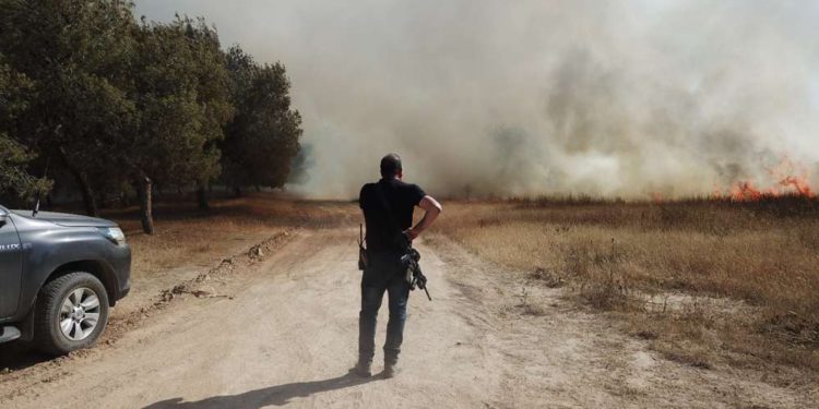 Ola de incendios en Israel por cometas en llamas enviadas desde Gaza