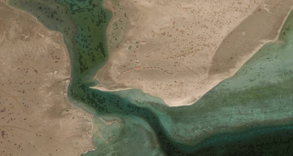 Una imagen satelital de dónde se encontraba el Arous Holiday Village en Sudán en la década de 1980. Google Earth
