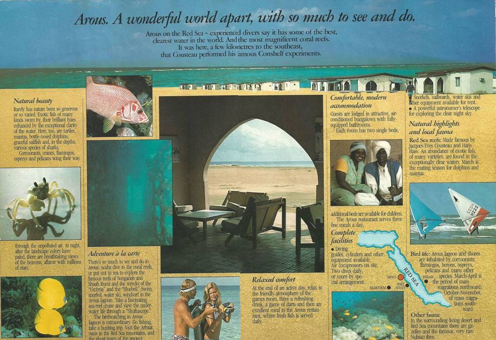 El folleto de Arous para turistas europeos. Cortesía de la BBC