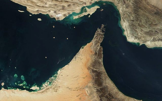 Vista satelital del estrecho de Hormuz (crédito de la foto: NASA / dominio público)