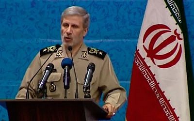 El ministro de defensa iraní, Amir Hatami. (Captura de pantalla / YouTube)