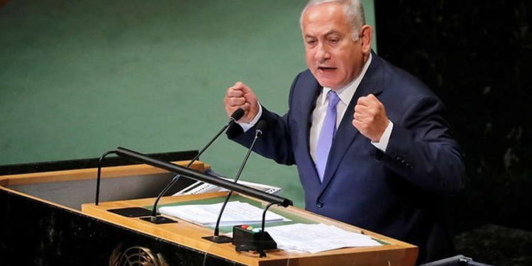 El primer ministro Netanyahu hablando en la ONU (Foto: Reuters)