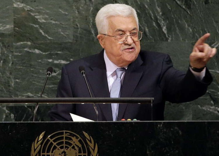 El presidente de la Autoridad Palestina, Mahmoud Abbas, habla durante la Asamblea General de las Naciones Unidas en la sede de la ONU, el 20 de septiembre de 2017. (AP / Seth Wenig)