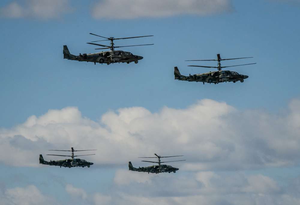 Cuatro helicópteros de ataque Kamov Ka-52
