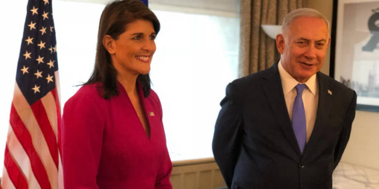Haley le dice a Netanyahu que los palestinos deben quejarse con Abbas, no con Israel