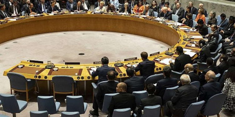 El presidente Donald Trump se dirige al Consejo de Seguridad de las Naciones Unidas durante la 73ª sesión de la Asamblea General de las Naciones Unidas, en la sede de la ONU, el 26 de septiembre de 2018. (AP Photo / Craig Ruttle)