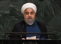 Hassan Rouhani, presidente de Irán, se dirige a la 72ª Asamblea General de la ONU el 20 de septiembre de 2017 en las Naciones Unidas en Nueva York. (AFP PHOTO / ANGELA WEISS)
