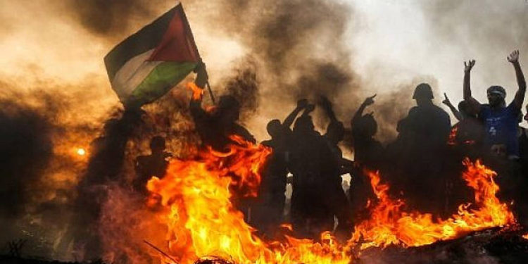 Árabes palestinos reanudan la violencia islamista en la frontera con Gaza