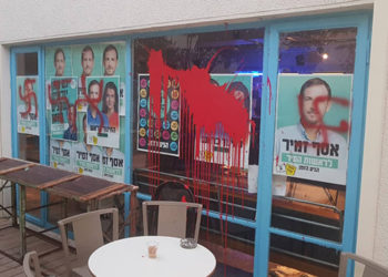 Oficina de candidato a la alcaldía de Tel Aviv es destrozada con esvásticas