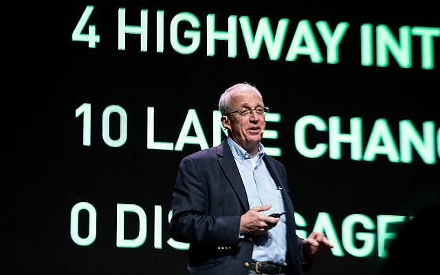 Bill Dally, científico jefe de Nvidia, hablando en la conferencia de desarrolladores de la firma estadounidense en Tel Aviv; 18 de octubre de 2018 (Cortesía)