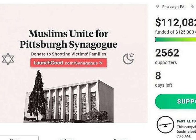Musulmanes estadounidenses recaudan más de $ 100,000 para víctimas de ataque a sinagoga