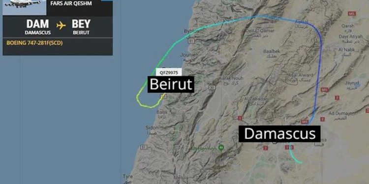 La inusual ruta de los aviones de carga de Irán