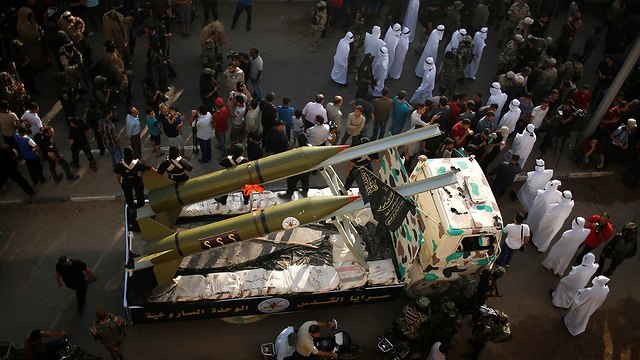 Desfile de la Jihad Islámica en Gaza (Foto: Reuters)