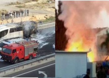 Ataque masivo desde Gaza hacia Israel: autobús y casa aimpactados directamente